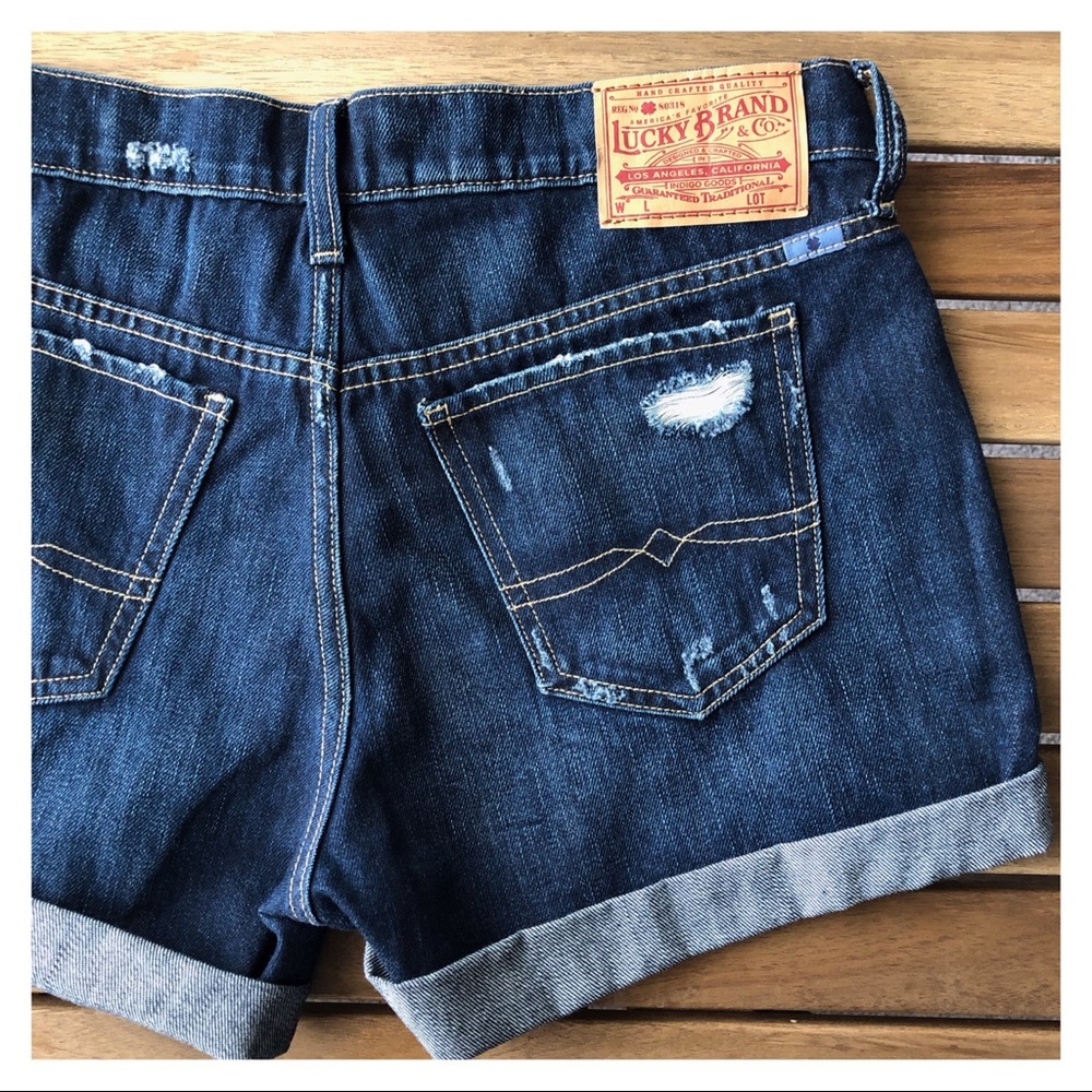 Lucky Brand Jeans Distressed Denim Shorts Size 25 - Picture 5 of 6